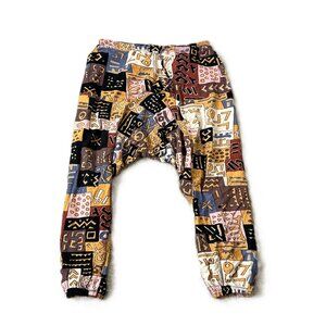 African Tribal Print Drop Crotch Pants XXL